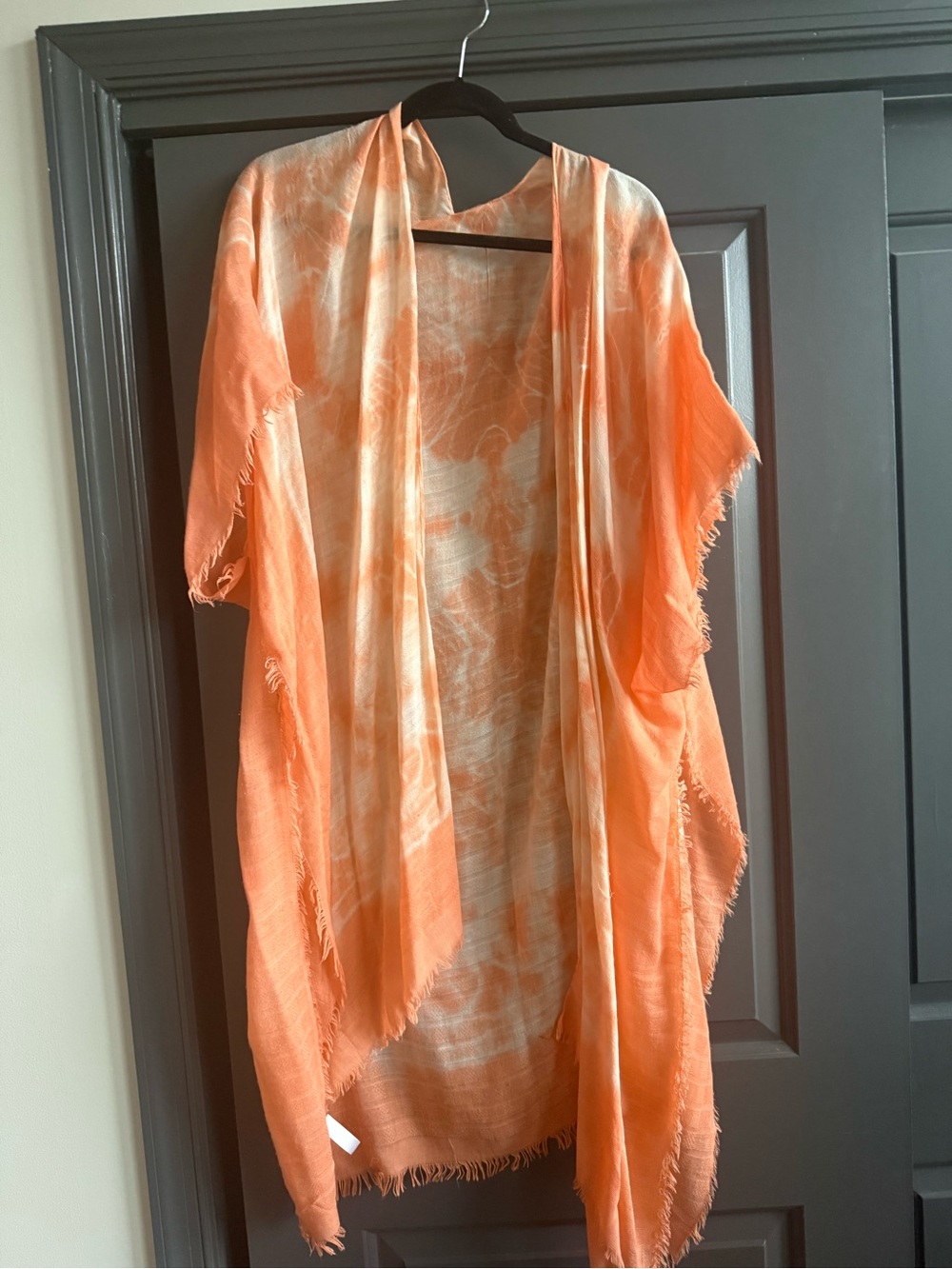 Free People Orange Tie-Dye Kimono